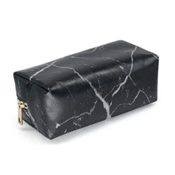 Leather Marble Makeup Bag Portable Waterproof Cosmetic Bags For Women Brushes Bag Pouch Organizer Toiletry Bag (Black) 10 Leather Marble Makeup Bag Portable Waterproof Cosmetic Bags For Women Brushes Bag Pouch Organizer Toiletry Bag (Black) -Luggage Factory 41i5wfja 2L