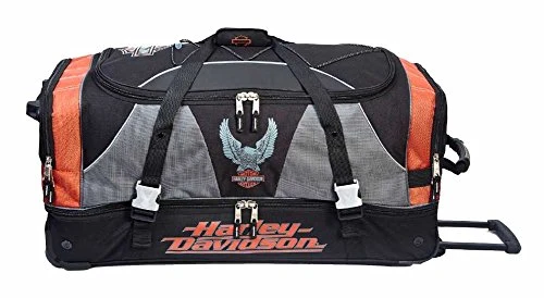 Harley Davidson Harley-Davidson 32 Inch XL Super Organized Duffel, Wheeled Bag 99632-RUST/BLK 3 Harley Davidson Harley-Davidson 32 Inch XL Super Organized Duffel, Wheeled Bag 99632-RUST/BLK - Image 3