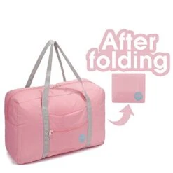 WANDF Foldable Travel Duffel Bag Luggage Sports Gym Water Resistant Nylon (Coral Pink) 14 WANDF Foldable Travel Duffel Bag Luggage Sports Gym Water Resistant Nylon (Coral Pink) -Luggage Factory 41jT9n3sNrL