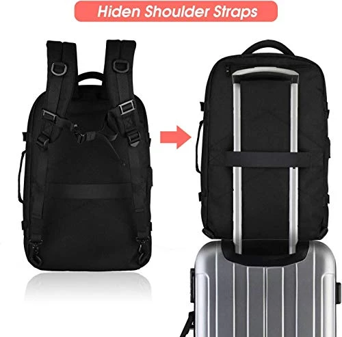 Asenlin 40L Travel Backpack For Women Men,17 Inch Laptop Backpack Flight Approved Luggage Carry On Water Resistant Computer Backpack For Weekender Overnight Large Daypack Black 3 Asenlin 40L Travel Backpack For Women Men,17 Inch Laptop Backpack Flight Approved Luggage Carry On Water Resistant Computer Backpack For Weekender Overnight Large Daypack Black - Image 3