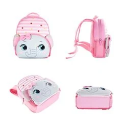 Toddler Backpack Waterproof Preschool Backpack 3D Cute Cartoon Neoprene Animal Schoolbag For Kids For 2-5 Years Boys Girls (Grey Elephant) -Luggage Factory 41lOCuB9LIL