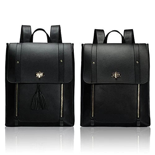 Estarer Women PU Backpack 15.6inch Laptop Vintage College School Rucksack Bag 2 Estarer Women PU Backpack 15.6inch Laptop Vintage College School Rucksack Bag - Image 2