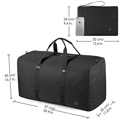 Gagaku 80L Foldable Travel Duffel Bag Packable Lightweight Duffle Large Flight Cabin Bags For 5 Gagaku 80L Foldable Travel Duffel Bag Packable Lightweight Duffle Large Flight Cabin Bags For - Image 5