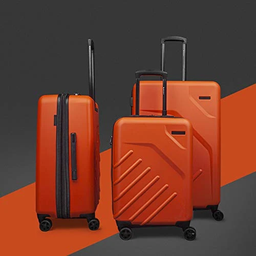 Bugatti Swiss Mobility - LGA Collection - 3 Piece Luggage Set, Lightweight And Resistant Hardside Equipped With Double 360 Degree Spinner Wheels - Made Of ABS Material - Orange 2 Bugatti Swiss Mobility - LGA Collection - 3 Piece Luggage Set, Lightweight And Resistant Hardside Equipped With Double 360 Degree Spinner Wheels - Made Of ABS Material - Orange - Image 2