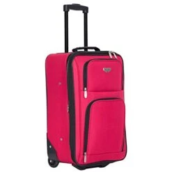 Travelers Club Genova 3-Piece Softside Expandable Luggage Set, Red, (20/26/29) -Luggage Factory 41pZpbF0IvL