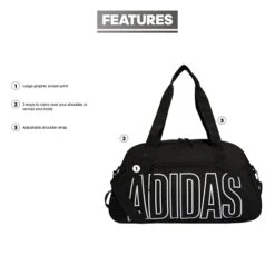 Adidas Graphic Duffel Bag, Black/White, One Size 11 Adidas Graphic Duffel Bag, Black/White, One Size -Luggage Factory 41pfwchGSSS
