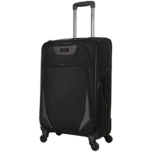 Kenneth Cole Reaction Going Places 24" 600d Polyester Expandable 4-Wheel Spinner Checked Luggage, Black 5 Kenneth Cole Reaction Going Places 24" 600d Polyester Expandable 4-Wheel Spinner Checked Luggage, Black - Image 5