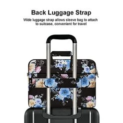 MOSISO Laptop Shoulder Bag Compatible With MacBook Pro/Air 13 Inch, 13-13.3 Inch Notebook Computer, Polyester Trumpet Creeper Carrying Briefcase Sleeve With Trolley Belt 11 MOSISO Laptop Shoulder Bag Compatible With MacBook Pro/Air 13 Inch, 13-13.3 Inch Notebook Computer, Polyester Trumpet Creeper Carrying Briefcase Sleeve With Trolley Belt -Luggage Factory 41q3ayMIEvL