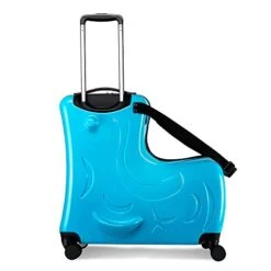 N/A AO WEI LA OW Duffel Bag For Kids Ride-On Suitcase Carry-On Luggage With Wheels Fits To Kids Aged 6-12 Years Old (Blue, 24 Inch). -Luggage Factory 41rP4FAHdmL