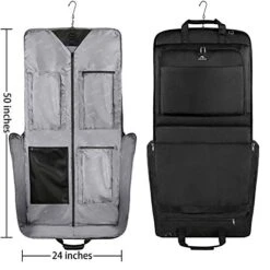 Garment Bags, Large Suit Travel Bag With Pockets & Shoulder Strap, MATEIN Professional Foldable Carry On Bag For Business Trip, Waterproof Luggage Bags For Travel For Men Women, Black 10 Garment Bags, Large Suit Travel Bag With Pockets & Shoulder Strap, MATEIN Professional Foldable Carry On Bag For Business Trip, Waterproof Luggage Bags For Travel For Men Women, Black -Luggage Factory 41s2VuAV9WL