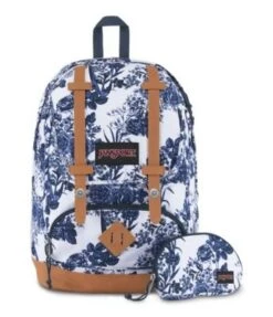 JanSport Baughman Laptop Backback - White Artist Rose