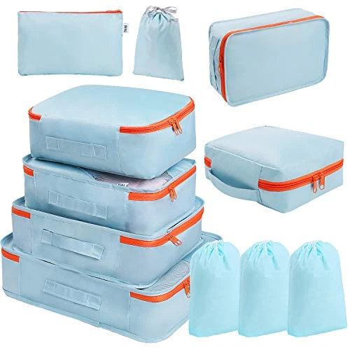 DIMJ 11 Set Packing Cubes, Travel Luggage Packing Organizers Lightweight Travel Cloth Storage Bag With Bra Underwear Cube Cosmetics Bag And Shoe Pouch 1 DIMJ 11 Set Packing Cubes, Travel Luggage Packing Organizers Lightweight Travel Cloth Storage Bag With Bra Underwear Cube Cosmetics Bag And Shoe Pouch