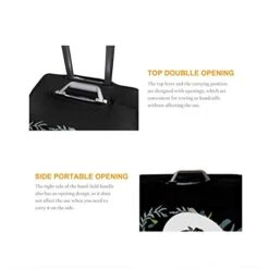 Travel Suitcase Protector Zipper Suitcase Cover Yinyang Kio Fish Print Luggage Cover 18-32 Inch 11 Travel Suitcase Protector Zipper Suitcase Cover Yinyang Kio Fish Print Luggage Cover 18-32 Inch -Luggage Factory 41vVeLA 3wL