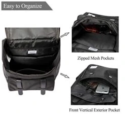 Backpack For Men,Vaschy Vintage Water Resistant Daypack Rucksack College School Backpack With Padded 15.6 Inch Laptop Compartment -Luggage Factory 41wyYafjwbL