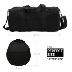 Jeep Wave Hand High Five Army Heavyweight Cotton Canvas Duffel Bag, Black Medium -Luggage Factory 41x4T8vX3AL 0a8aa3b0 131f 4a93 bb01 ff6a3de83c8b