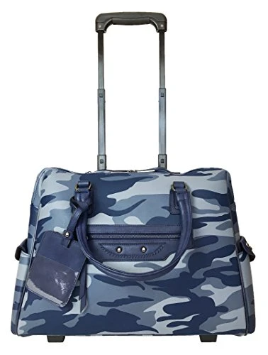 Trendy Flyer 20"L Computer/Laptop Bag Tote Duffel Rolling Wheel Case Purse Carry Camo Blue 4 Trendy Flyer 20"L Computer/Laptop Bag Tote Duffel Rolling Wheel Case Purse Carry Camo Blue - Image 4