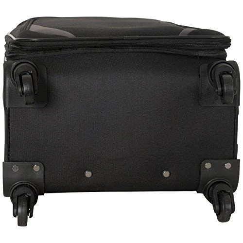 Kenneth Cole Reaction Going Places 24" 600d Polyester Expandable 4-Wheel Spinner Checked Luggage, Black 4 Kenneth Cole Reaction Going Places 24" 600d Polyester Expandable 4-Wheel Spinner Checked Luggage, Black - Image 4