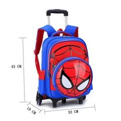 Spiderman Six Wheels Trolley Case School Bags Boy Oxford Cloth Vacation Backpack -Luggage Factory 41zI 5AlttL