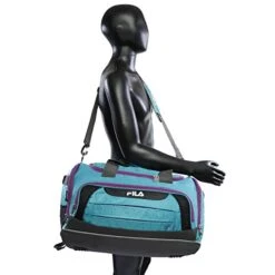 Fila Cypress Small Sport Duffel Bag, Teal/Purple, One Size -Luggage Factory 41zneoD8ayL 5bf21a27 1469 44c5 a07c 0fd08f536975