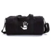 Jeep Wave Hand High Five Army Heavyweight Cotton Canvas Duffel Bag, Black Medium