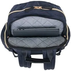 Kenneth Cole Reaction Women's Sophie Silky Nylon 15.6" (RFID) Laptop Backpack Navy One Size -Luggage Factory 51 AwYIj OL