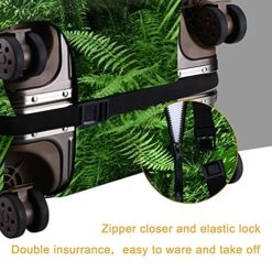 Travel Luggage Cover，Tropical Jungle Forest，Washable Elastic Durable , With Concealed Zipper Suitcase Protector Fits For 18-21 Inch -S. -Luggage Factory 51 HOqDgMRL