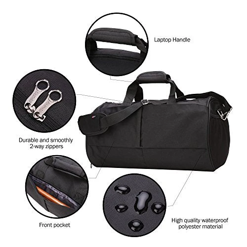 Bison Denim Multipurpose Duffel Bag Weekender Bag Carry On Travel Bag With Strap (Vintage Grey) 5 Bison Denim Multipurpose Duffel Bag Weekender Bag Carry On Travel Bag With Strap (Vintage Grey) - Image 5