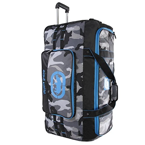 Ecko Unltd. Men's United 32" Large Rolling Duffel Bag, Grey Camo/Blue, One Size 4 Ecko Unltd. Men's United 32" Large Rolling Duffel Bag, Grey Camo/Blue, One Size - Image 4