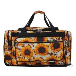 NGIL Canvas 23" Duffle Bags (Sunflower W/Cow-Black) 10 NGIL Canvas 23" Duffle Bags (Sunflower W/Cow-Black) -Luggage Factory 5122GC s3BL