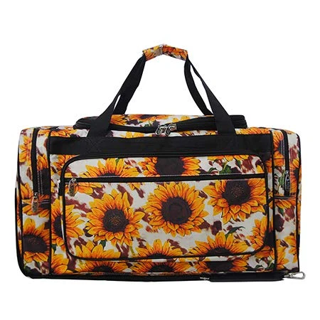 NGIL Canvas 23" Duffle Bags (Sunflower W/Cow-Black) 5 NGIL Canvas 23" Duffle Bags (Sunflower W/Cow-Black) - Image 5