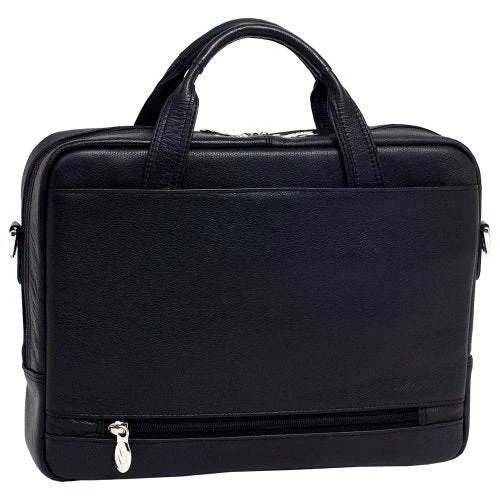 McKlein, S Series, BRONZEVILLE, Pebble Grain Calfskin Leather, 15" Leather Medium Laptop Briefcase, Black (15485) 2 McKlein, S Series, BRONZEVILLE, Pebble Grain Calfskin Leather, 15" Leather Medium Laptop Briefcase, Black (15485) - Image 2