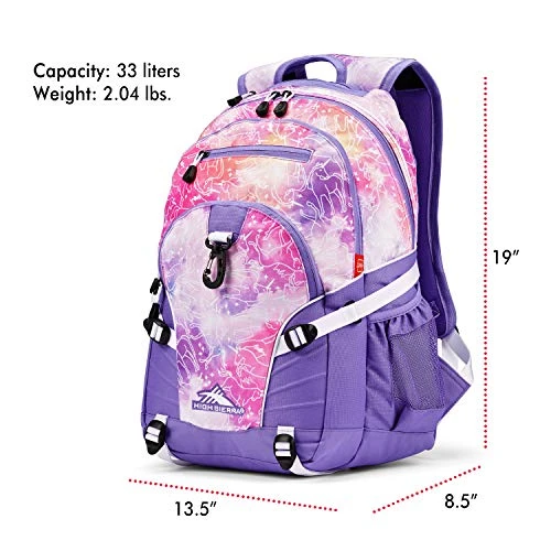 High Sierra Loop-Backpack, School, Travel, Or Work Bookbag With Tablet-sleeve, Unicorn Clouds/Lavender/White, One Size 3 High Sierra Loop-Backpack, School, Travel, Or Work Bookbag With Tablet-sleeve, Unicorn Clouds/Lavender/White, One Size - Image 3