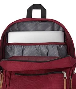 JanSport Right Pack Backpack - School, Travel, Work, Or Laptop Bookbag With Suede Leather Bottom With Water Bottle Pocket, Russet Red -Luggage Factory 515gNJaaExS