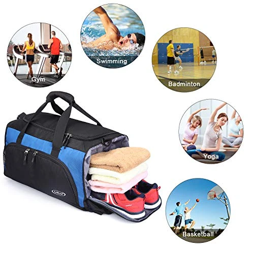 G4Free Sports Gym Bag With Shoes Compartment 45L Travel Duffel Bag U Shape Zipper Duffles For Men & 7 G4Free Sports Gym Bag With Shoes Compartment 45L Travel Duffel Bag U Shape Zipper Duffles For Men & - Image 7