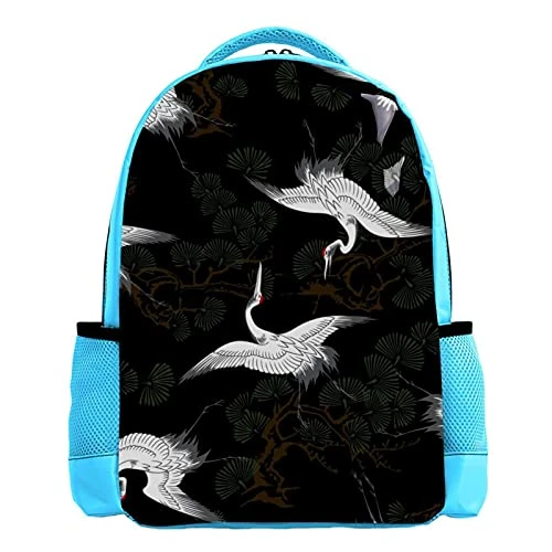 LORVIES Japanese Crane Pattern Backpack Kids School Book Bags For Elementary Primary Schooler For Boys 1 LORVIES Japanese Crane Pattern Backpack Kids School Book Bags For Elementary Primary Schooler For Boys
