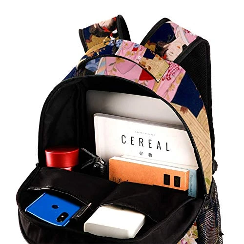 LORVIES Japanese Geisha Girl Backpacks For Traveling Hiking Shopping 4 LORVIES Japanese Geisha Girl Backpacks For Traveling Hiking Shopping - Image 4