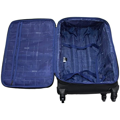 Kenneth Cole Reaction Going Places 24" 600d Polyester Expandable 4-Wheel Spinner Checked Luggage, Black 3 Kenneth Cole Reaction Going Places 24" 600d Polyester Expandable 4-Wheel Spinner Checked Luggage, Black - Image 3