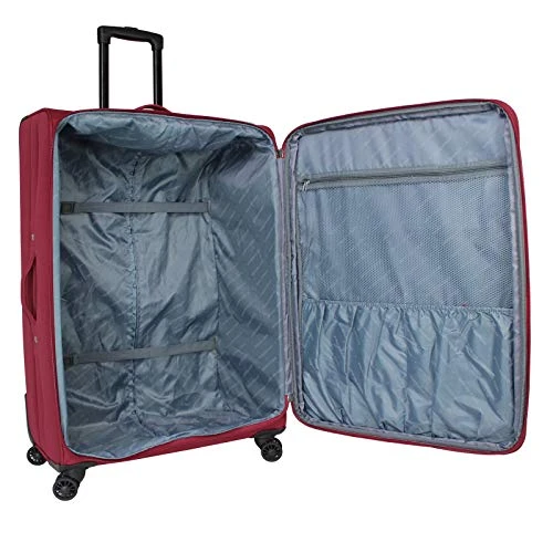 World Traveler Embarque Lightweight 2-PC Carry-On Luggage Set, Burgundy, One_Size 3 World Traveler Embarque Lightweight 2-PC Carry-On Luggage Set, Burgundy, One_Size - Image 3
