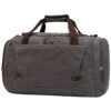 Canvas Duffel Bag, Vintage Canvas Weekender Bag Travel Bag Sports Duffel With Shoulder Strap Gray