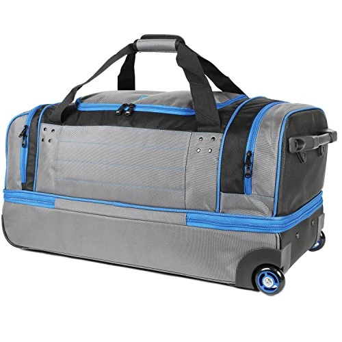 Ful Streamline 30in Soft Rolling Duffel Bag, Retractable Pull Handle, Split Level Storage, Grey 2 Ful Streamline 30in Soft Rolling Duffel Bag, Retractable Pull Handle, Split Level Storage, Grey - Image 2