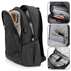Ibagbar Water Resistant Laptop Backpack With Usb Charging Port Fits Up To 15.6-Inch Laptop And -Luggage Factory 51AZwbjEWLL