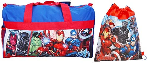 Marvel Avengers Marvel / Avengers Duffel Travel Bag & Sling Bag Iron Man Black Panther Print 1 Marvel Avengers Marvel / Avengers Duffel Travel Bag & Sling Bag Iron Man Black Panther Print