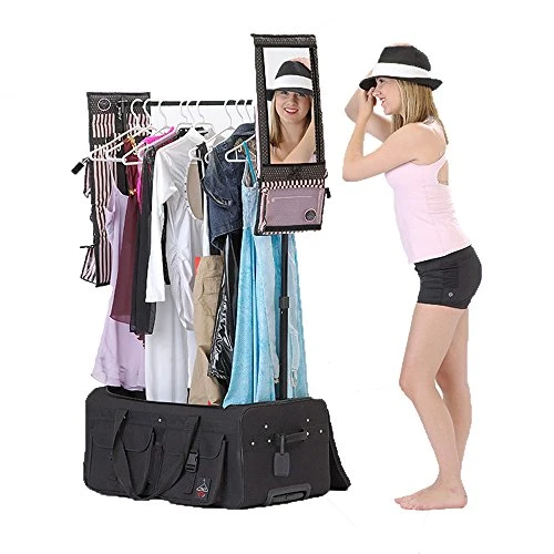 Large Rac N' Roll Bag Wheeled Drop Bottom Duffel With Garment Rack 1 Large Rac N' Roll Bag Wheeled Drop Bottom Duffel With Garment Rack