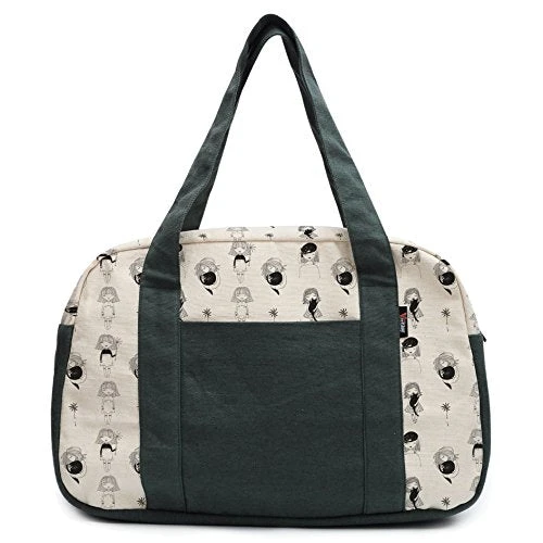 Women'S Girls And Cat Printed Canvas Duffel Travel Bags Was_19 1 Women'S Girls And Cat Printed Canvas Duffel Travel Bags Was_19