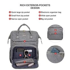 LOVEVOOK Laptop Backpack Womens Computer Bag Nurse Teacher Backpack Purse Laptop Bookbag, 17 Inch, Plait Grey 13 LOVEVOOK Laptop Backpack Womens Computer Bag Nurse Teacher Backpack Purse Laptop Bookbag, 17 Inch, Plait Grey -Luggage Factory 51BWt0j6QrL