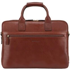 Banuce Vintage Full Grain Italian Leather Briefcase For Men Business Attache Case 14" Laptop Tote