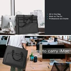 Damero Carrying Tote Bag Compatible With Apple 27" IMac Desktop Computer, Travel Storage Bag For IMac 27-inch And Other Accessories, Black -Luggage Factory 51CAPsCDzAL