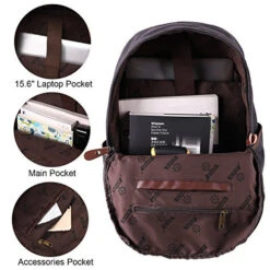 AUGUR Canvas Backpack,Casual Vintage Laptop Backpack, Lightweight School Daypack For Men Women -Luggage Factory 51CUWs3ub9L