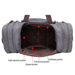 ABage Large Duffle Bag Canvas Travel Overnight Gym Weekend Tote Luggage Duffel Bags, Black 13 ABage Large Duffle Bag Canvas Travel Overnight Gym Weekend Tote Luggage Duffel Bags, Black -Luggage Factory 51Cj115WlnL