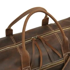 Polare Mens Genuine Leather Duffel Bag Overnight Travel Duffle Weekender Bag 23.2'' -Luggage Factory 51D2AfKpR4L